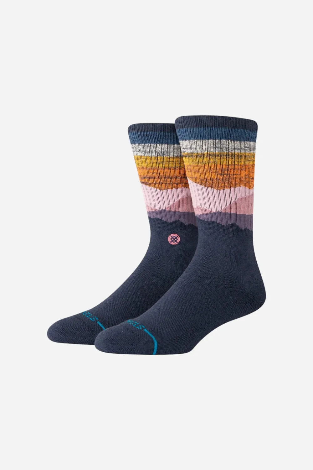 Stance Saddleback Crew Socks in Navy - Large