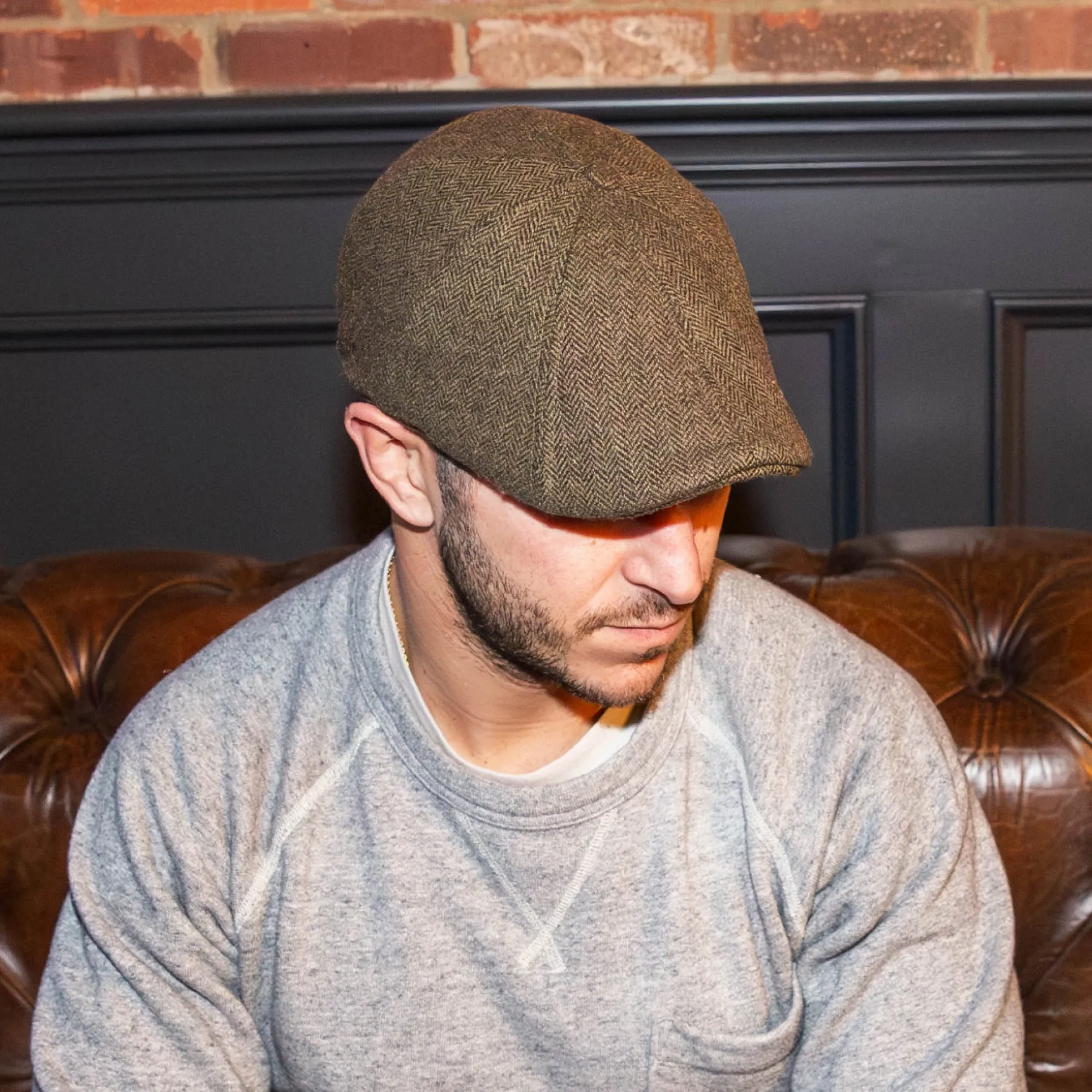 The Insulated Peaky Boston Scally Cap - Cedar Moss