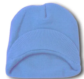 TopHeadwear Cuffless Jeep Visor Winter Beanie - Sky