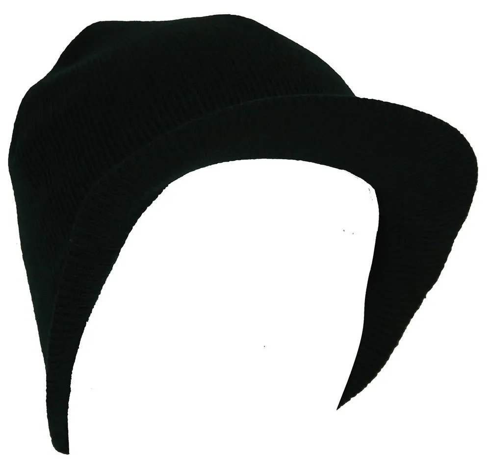 TopHeadwear's Cuffless Winter Beanie w/ Visor Brim