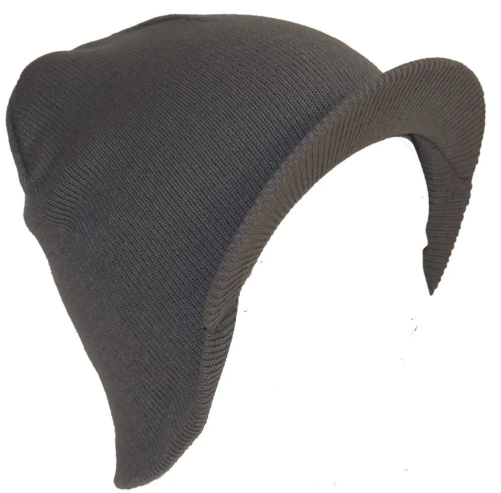 TopHeadwear's Cuffless Winter Beanie w/ Visor Brim