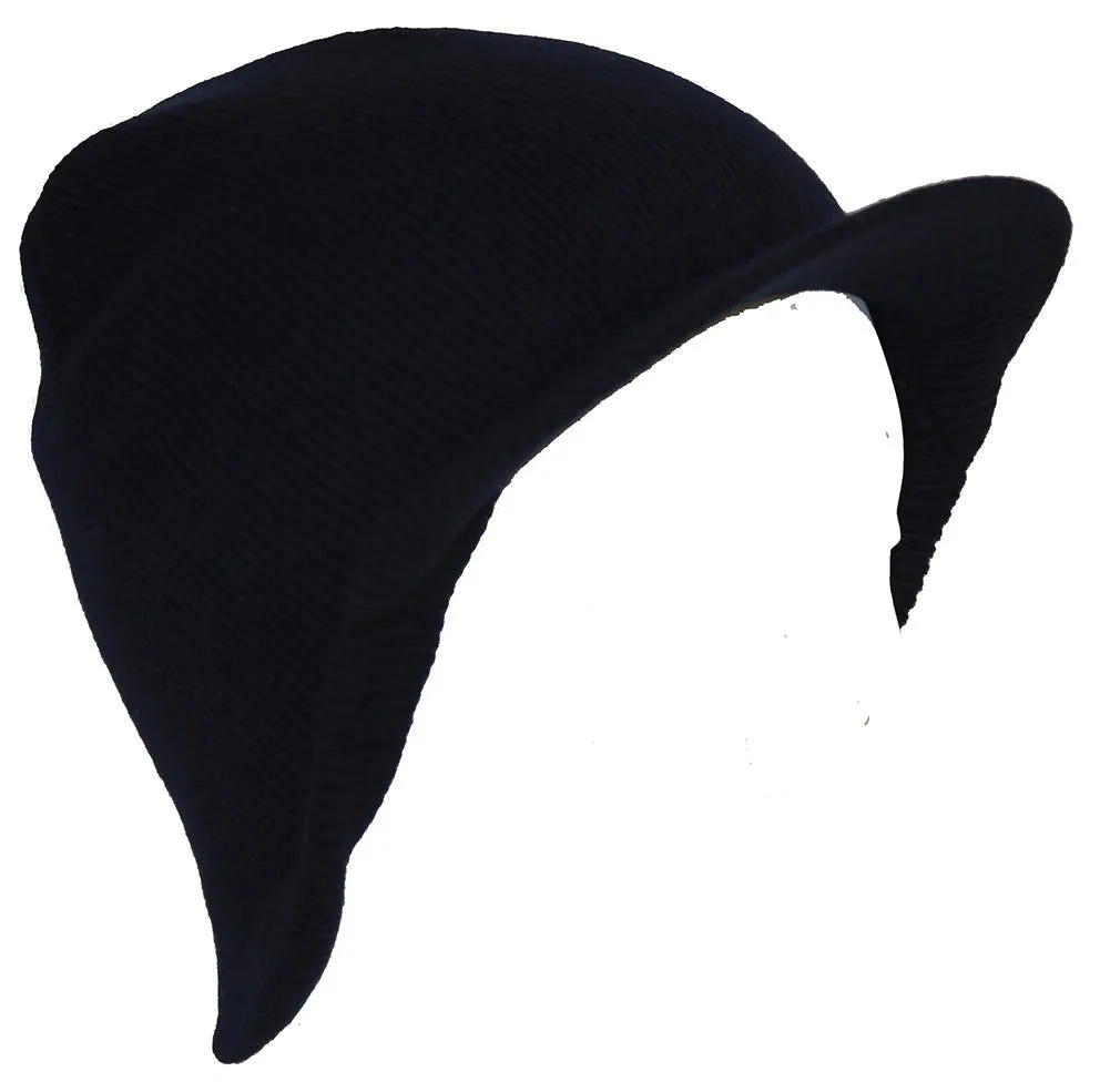 TopHeadwear's Cuffless Winter Beanie w/ Visor Brim