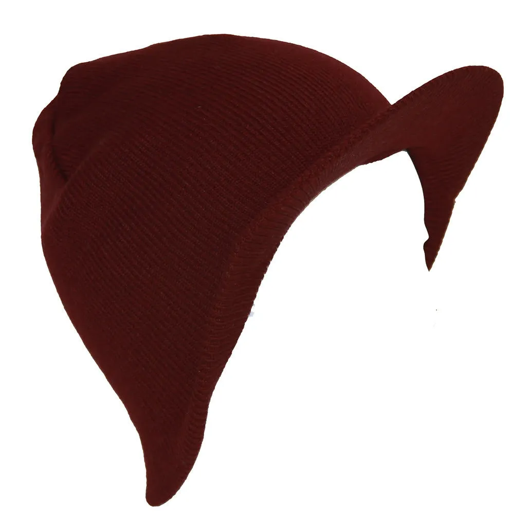 TopHeadwear's Cuffless Winter Beanie w/ Visor Brim