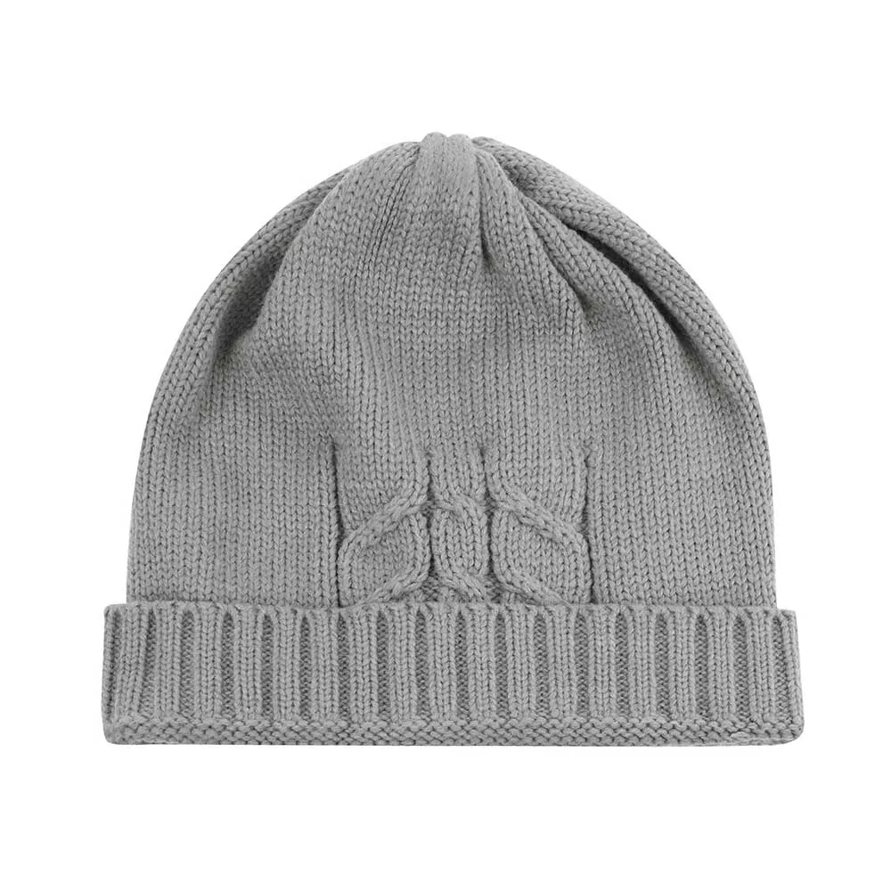 Unisex Knit Ribbed Beanie