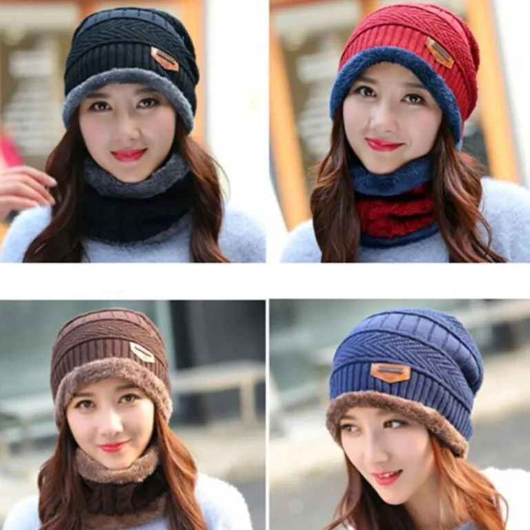 Unisex Warm Winter Hat and Neck Gaiter Set