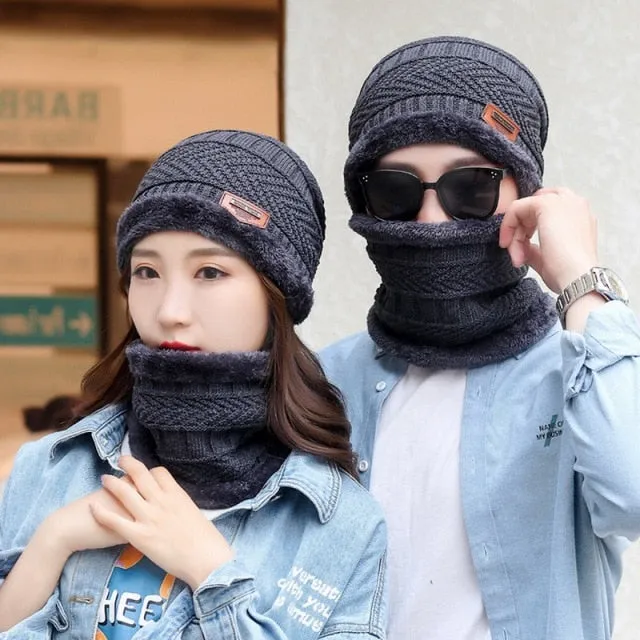 Unisex Warm Winter Hat and Neck Gaiter Set