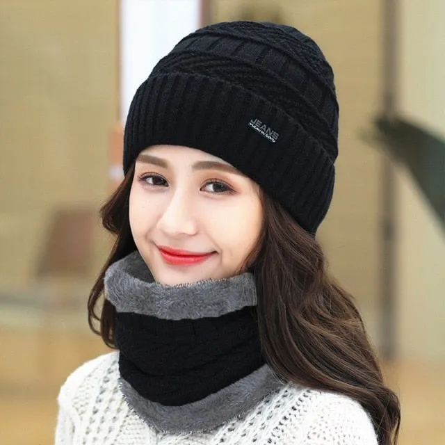 Unisex Warm Winter Hat and Neck Gaiter Set