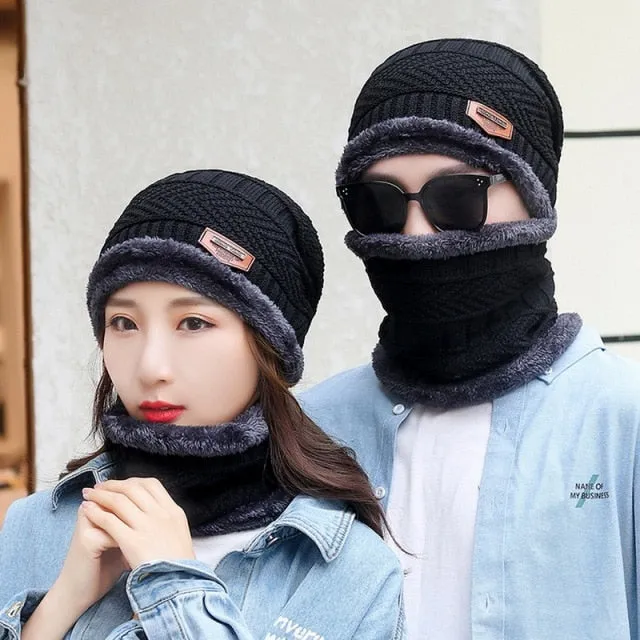 Unisex Warm Winter Hat and Neck Gaiter Set