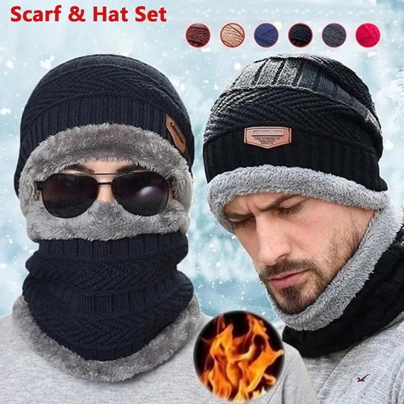 Unisex Warm Winter Hat and Neck Gaiter Set