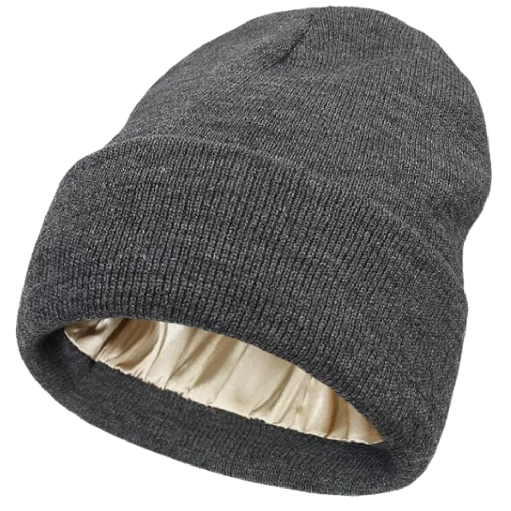 Warm Knit Satin Lined Beanie