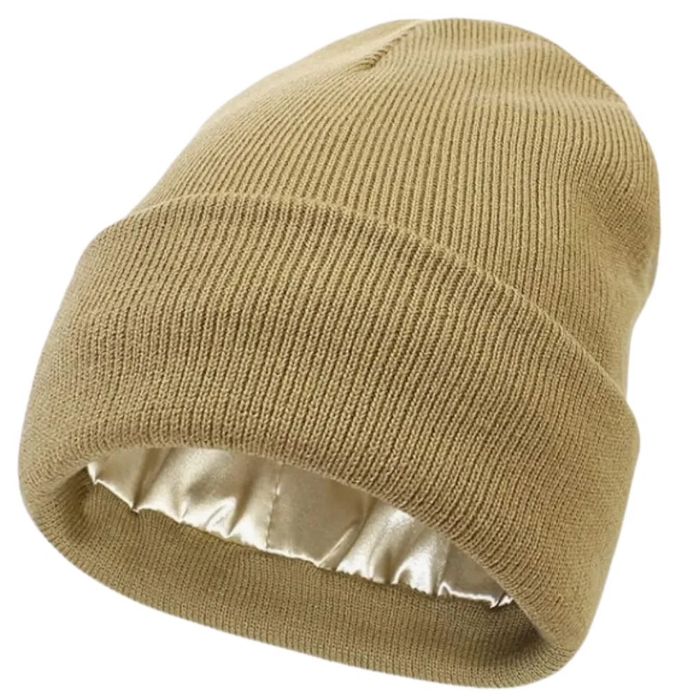 Warm Knit Satin Lined Beanie