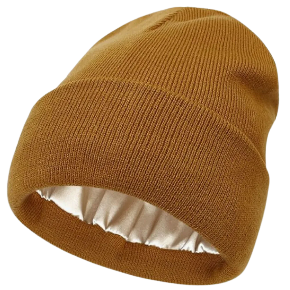 Warm Knit Satin Lined Beanie