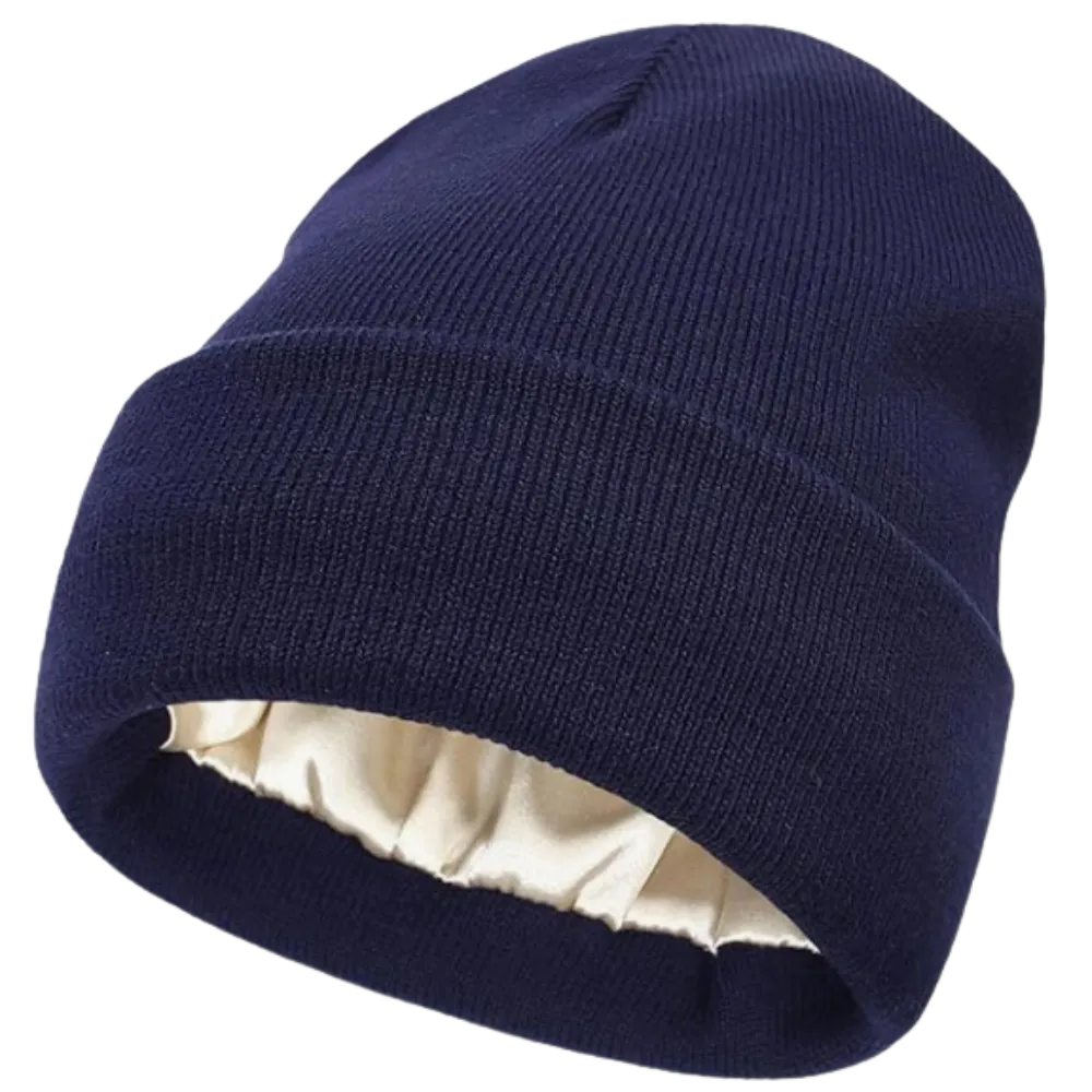 Warm Knit Satin Lined Beanie