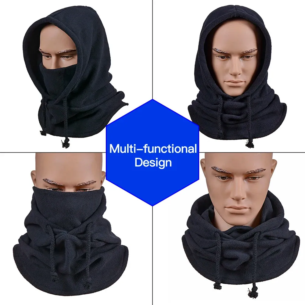 Winter Warm Polar Fleece Winter Sports Cap Face Cover Neck Warmer for Cycling Skiing Motorcycling Neck Warmer Hat