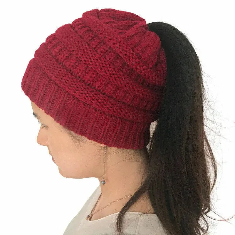 Women Beanietail Messy High Bun Ponytail