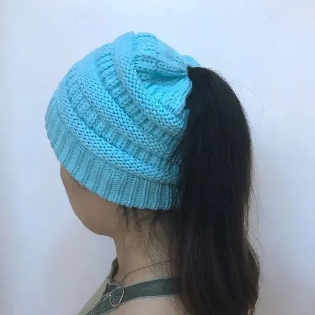 Women Beanietail Messy High Bun Ponytail