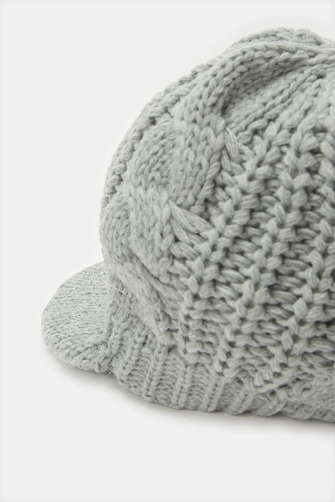 Women Grey Embellished  Knitted Cap