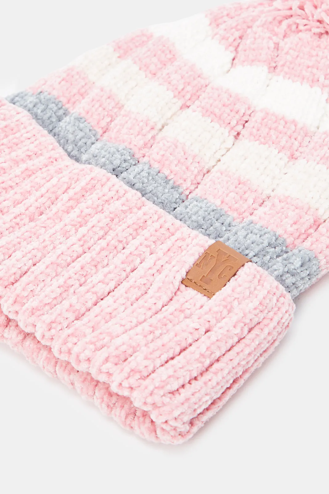 Women Pink Knitted Cap