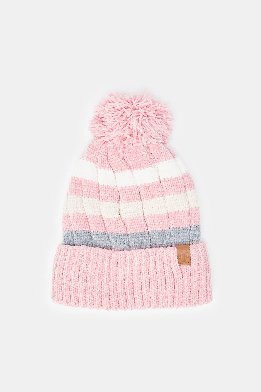 Women Pink Knitted Cap