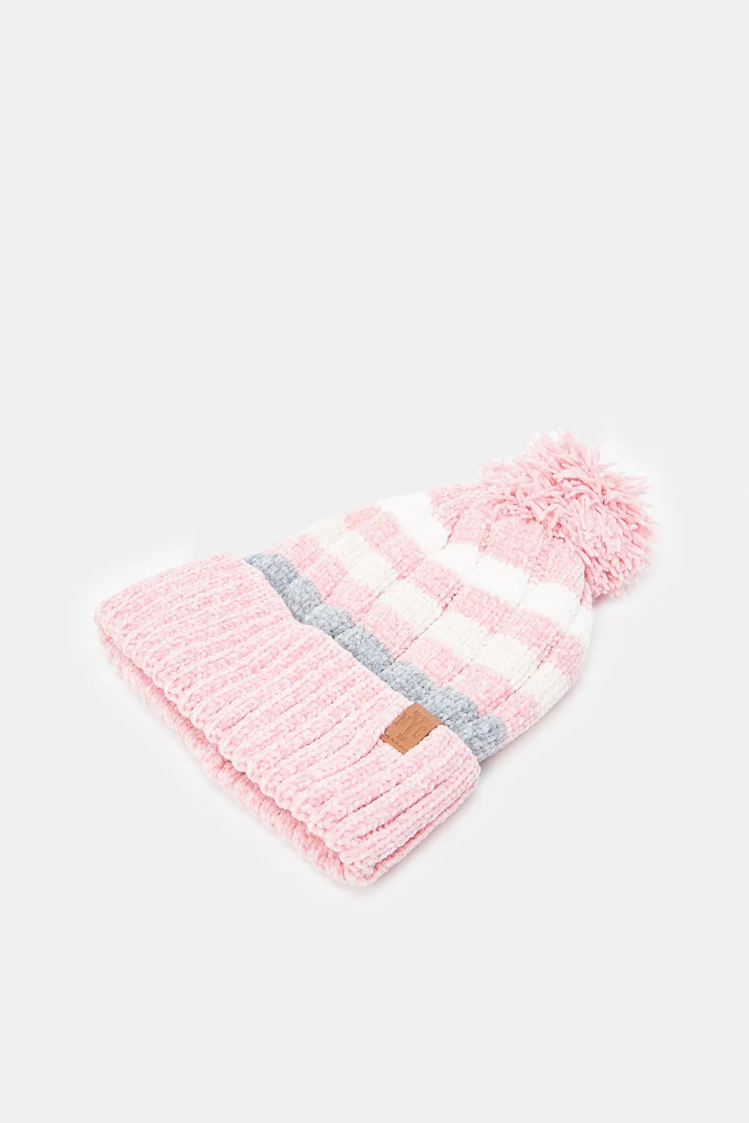 Women Pink Knitted Cap