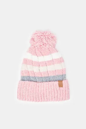 Women Pink Knitted Cap