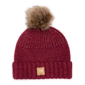 Women's Faux Fur Pom Cuffed Cap